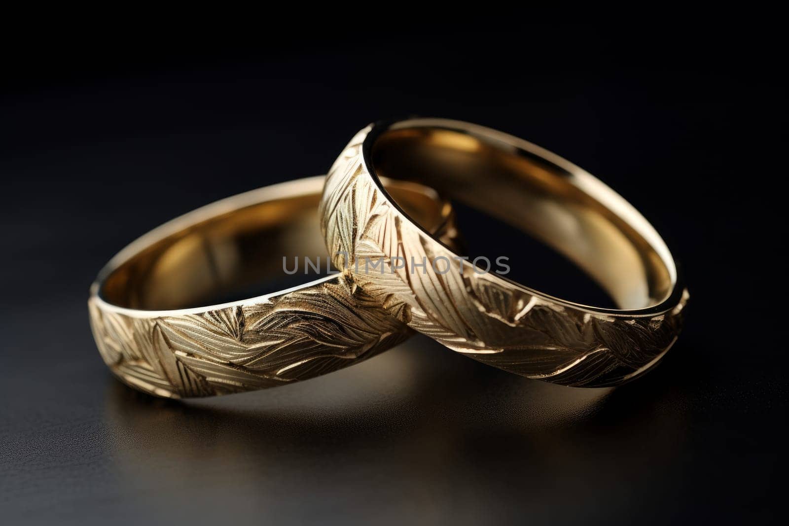 Enduring Marry wedding bands. Generate Ai by ylivdesign