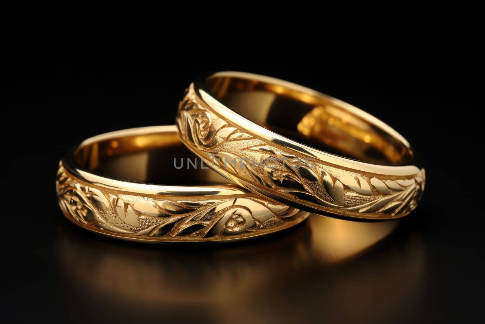 Elegant Marry wedding bands. Groom marry. Generate Ai