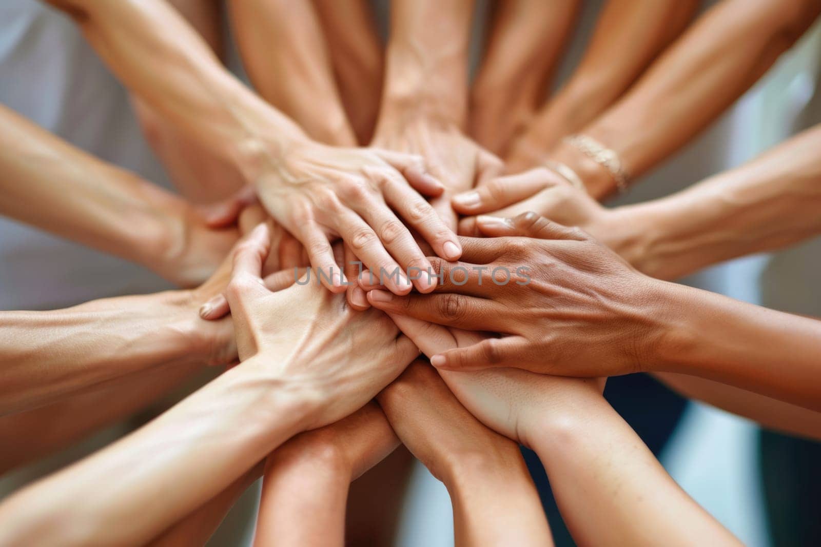 business leadership, teamwork power and confidence concept. ai generated