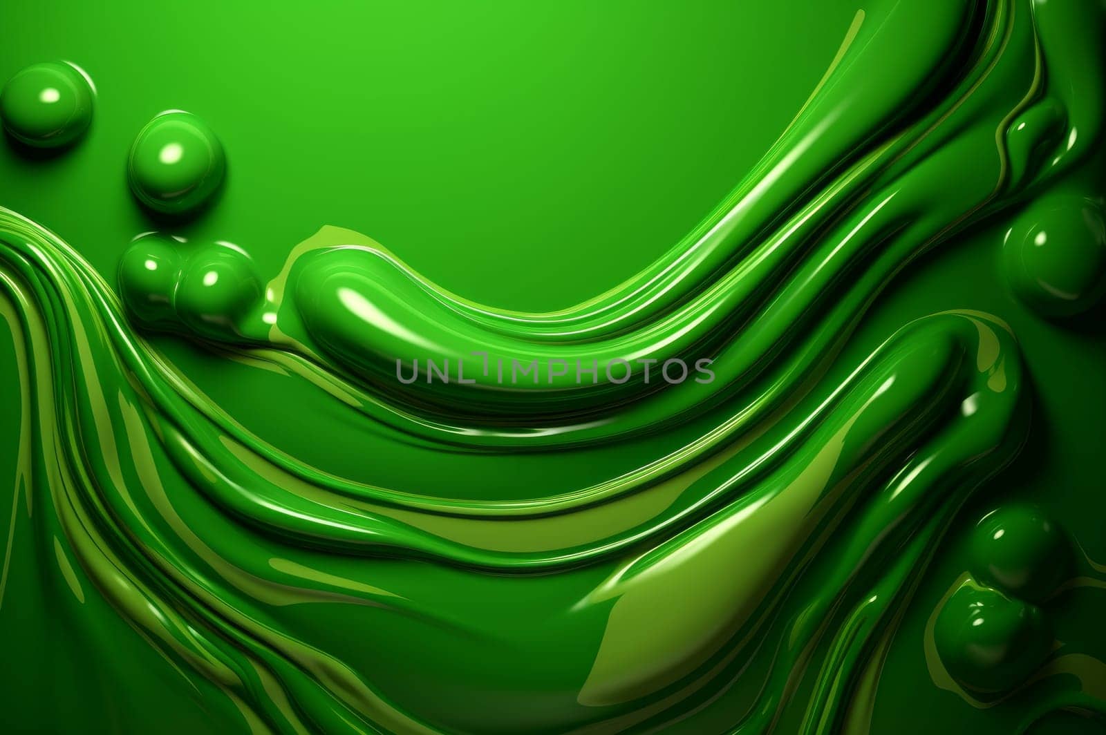 Sticky Green slime mockup. Glue drip. Generate Ai