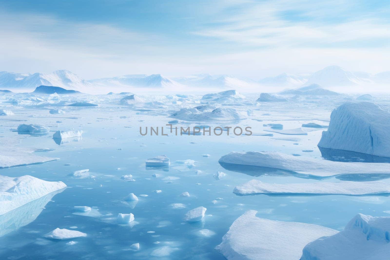 Catastrophic Ice sheet melting. Generate Ai by ylivdesign