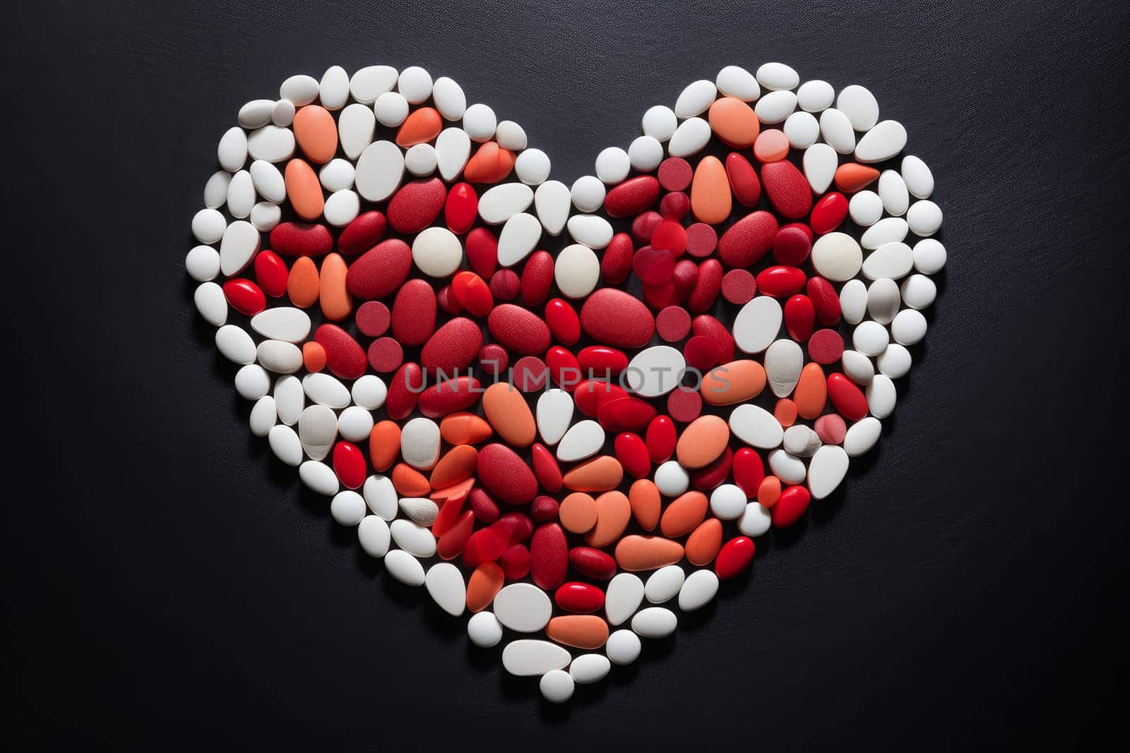 Packaged Heart tablet and pills. Hospital health. Generate Ai