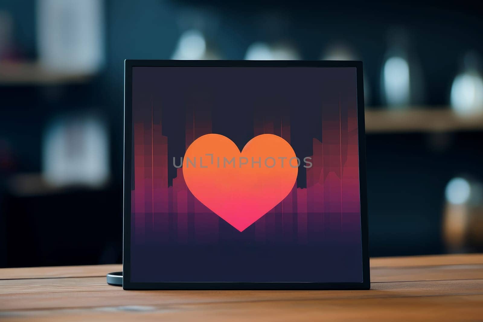 Informative Heart rate mockup. Generate Ai by ylivdesign