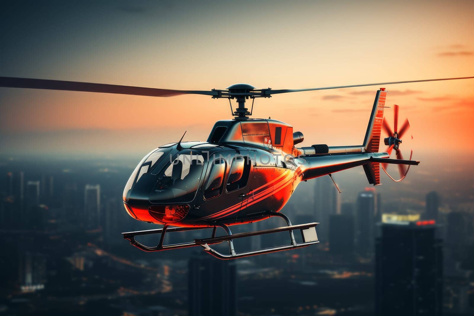 Large-scale Helicopter mockup background. Generate Ai by ylivdesign