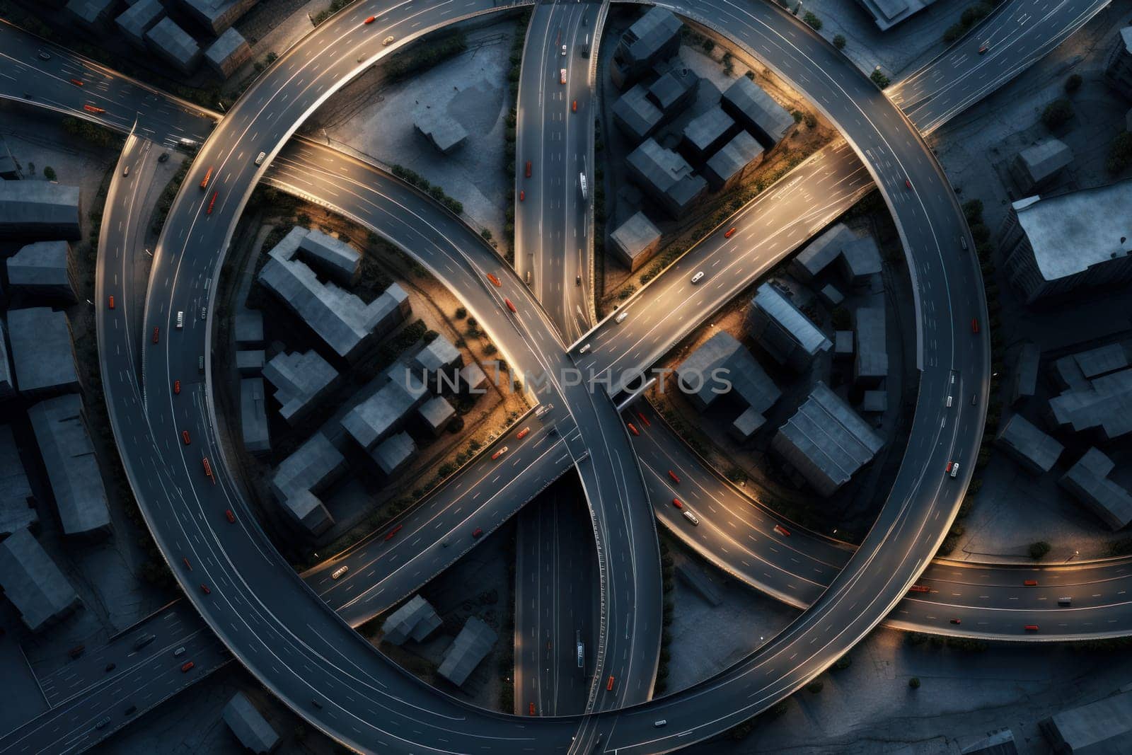 Intersection highway road. Generate Ai by ylivdesign