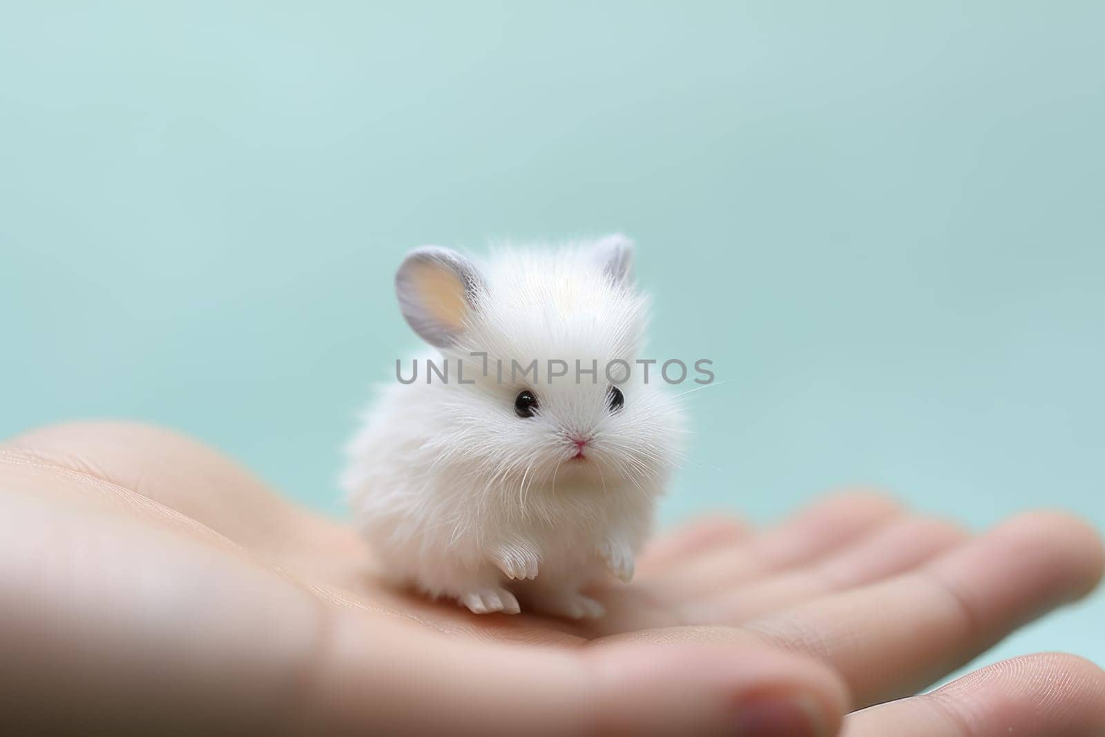 Playful Cute baby rabbit. Generate Ai by ylivdesign