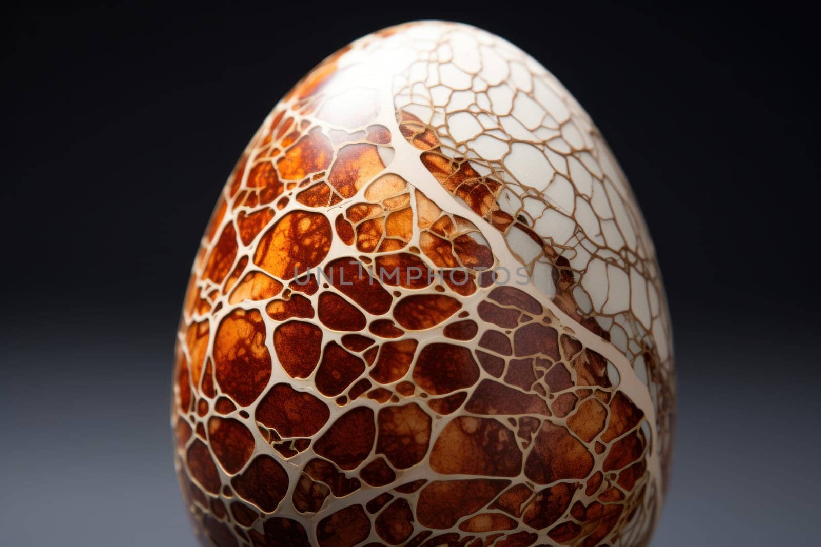 Enormous Large closeup egg. Brown whole raw. Generate Ai