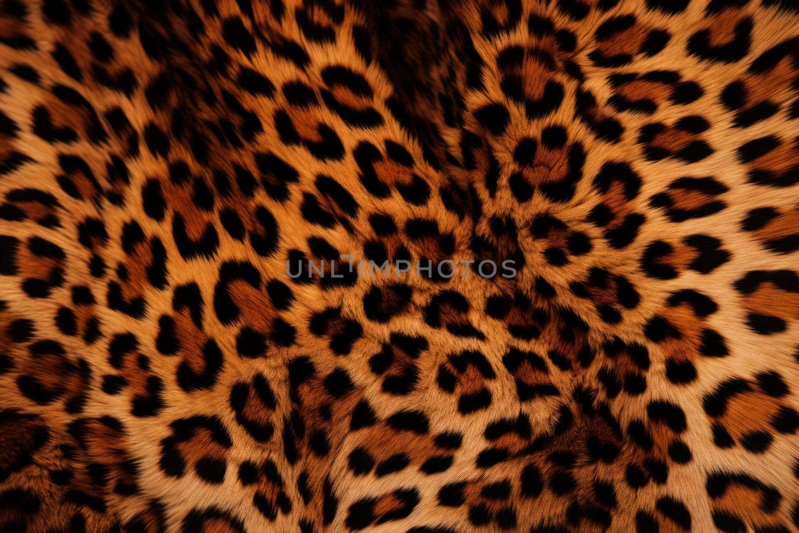 Exotic Leopard fur banner texture. Skin fabric print. Generate Ai