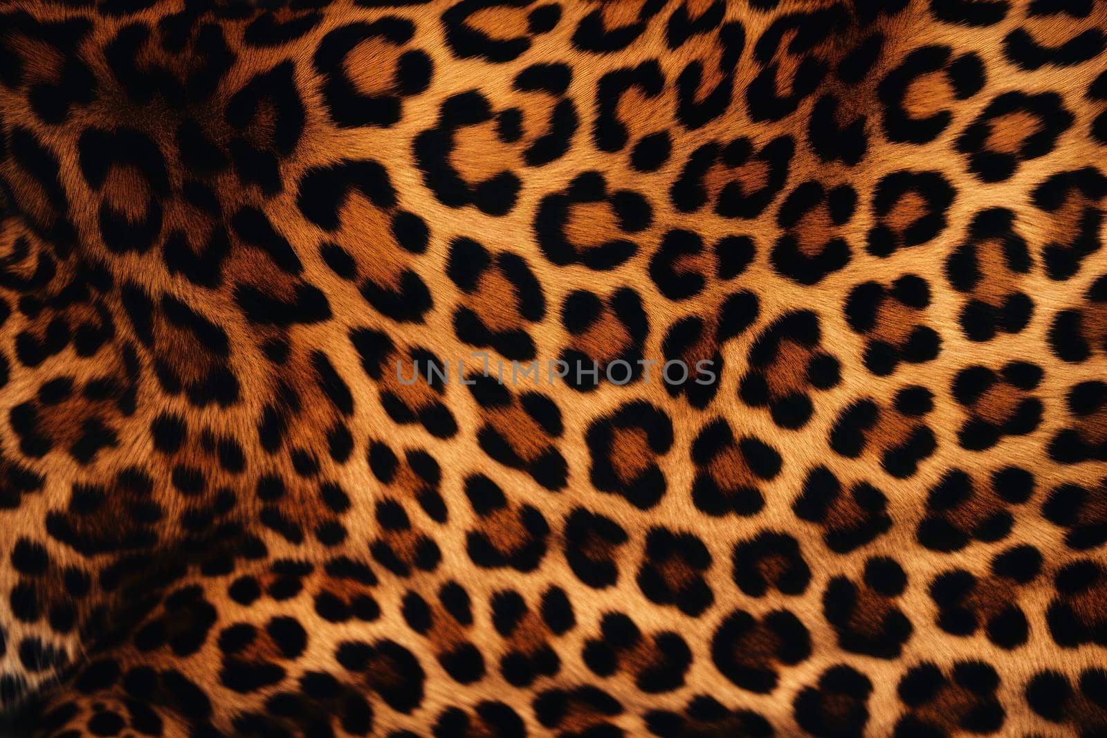 Intricate Leopard fur banner texture. Skin fabric print. Generate Ai
