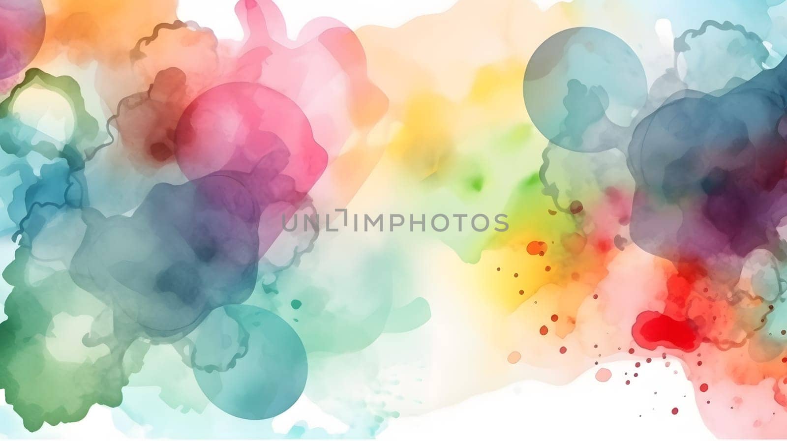 watercolor painted abstract colorful background, generative ai by Chechotkin