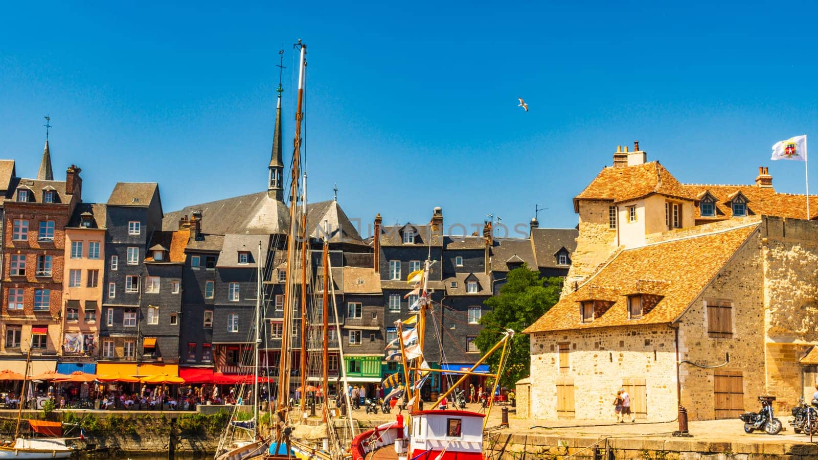 Honfleur is a famous village in Normandy, France by vladispas