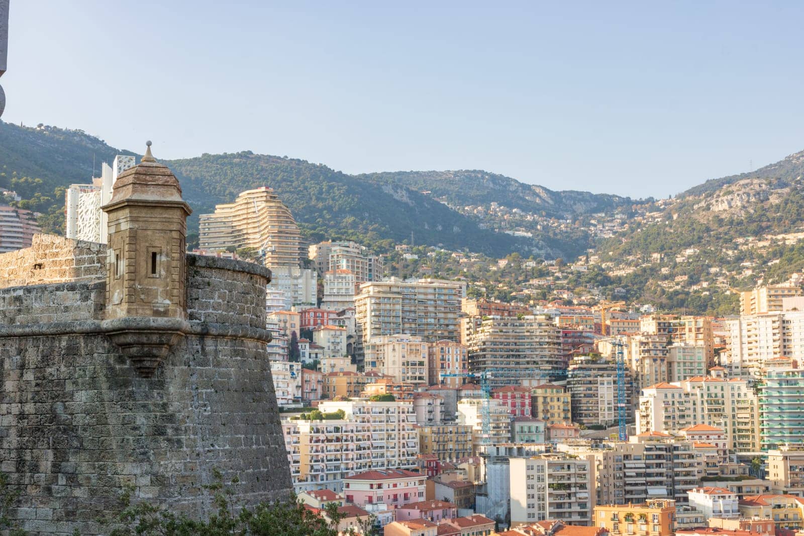 Panoramic view of Monte Carlo marina and cityscape by vladispas