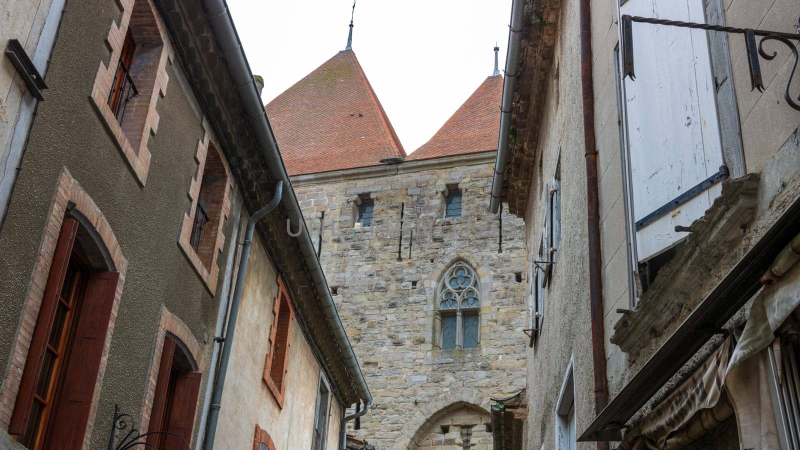 Castle of Carcassonne in France. Impressive medieval fortress