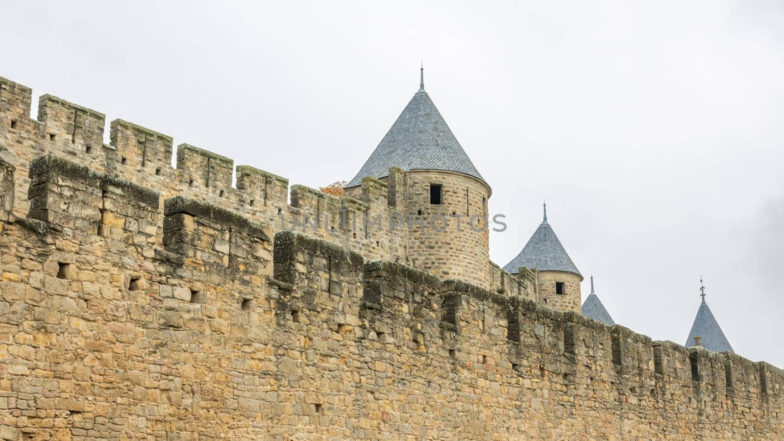 Castle of Carcassonne in France. Impressive medieval fortress