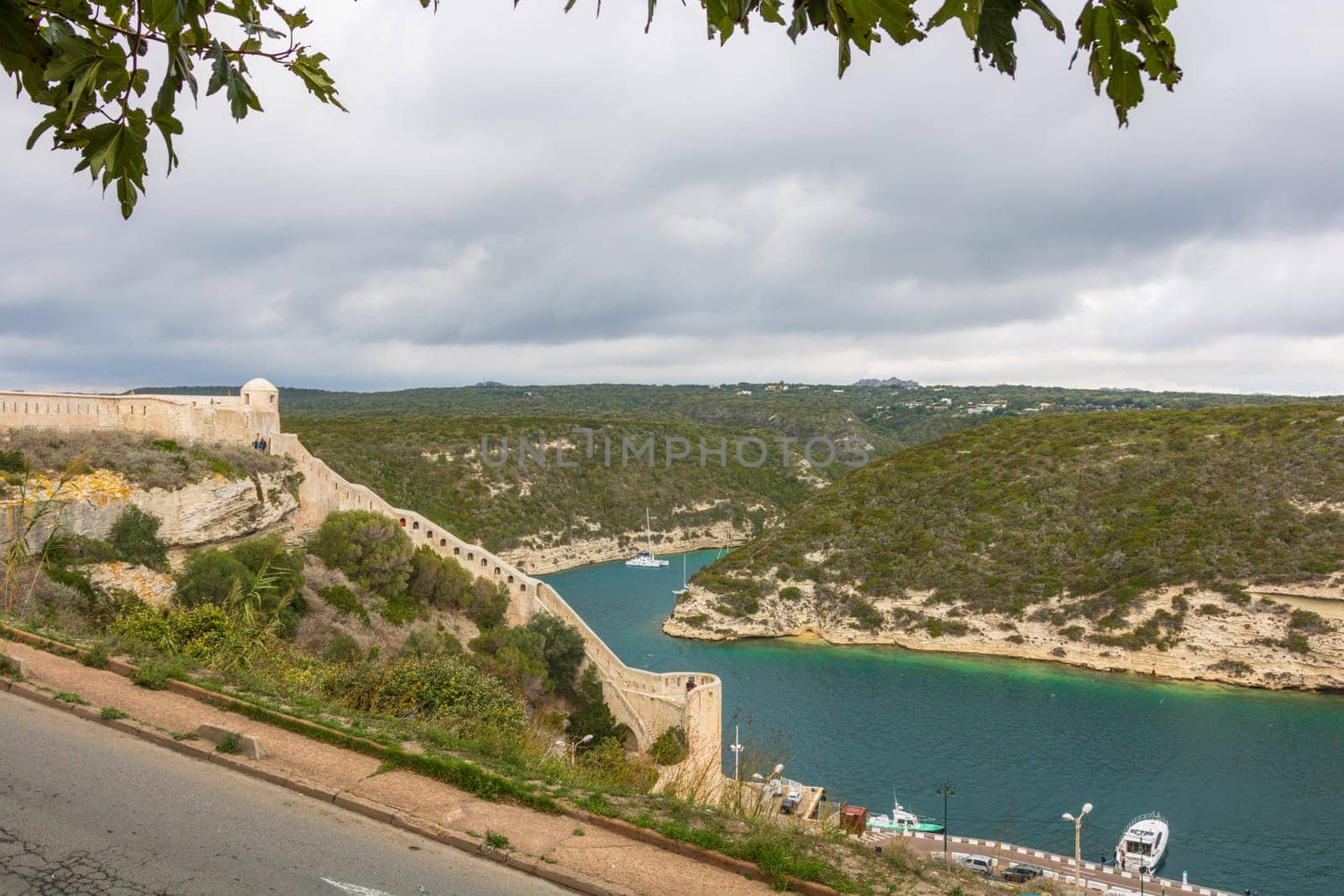 Bonifacio town, medieval citadel in Corsica Island, France