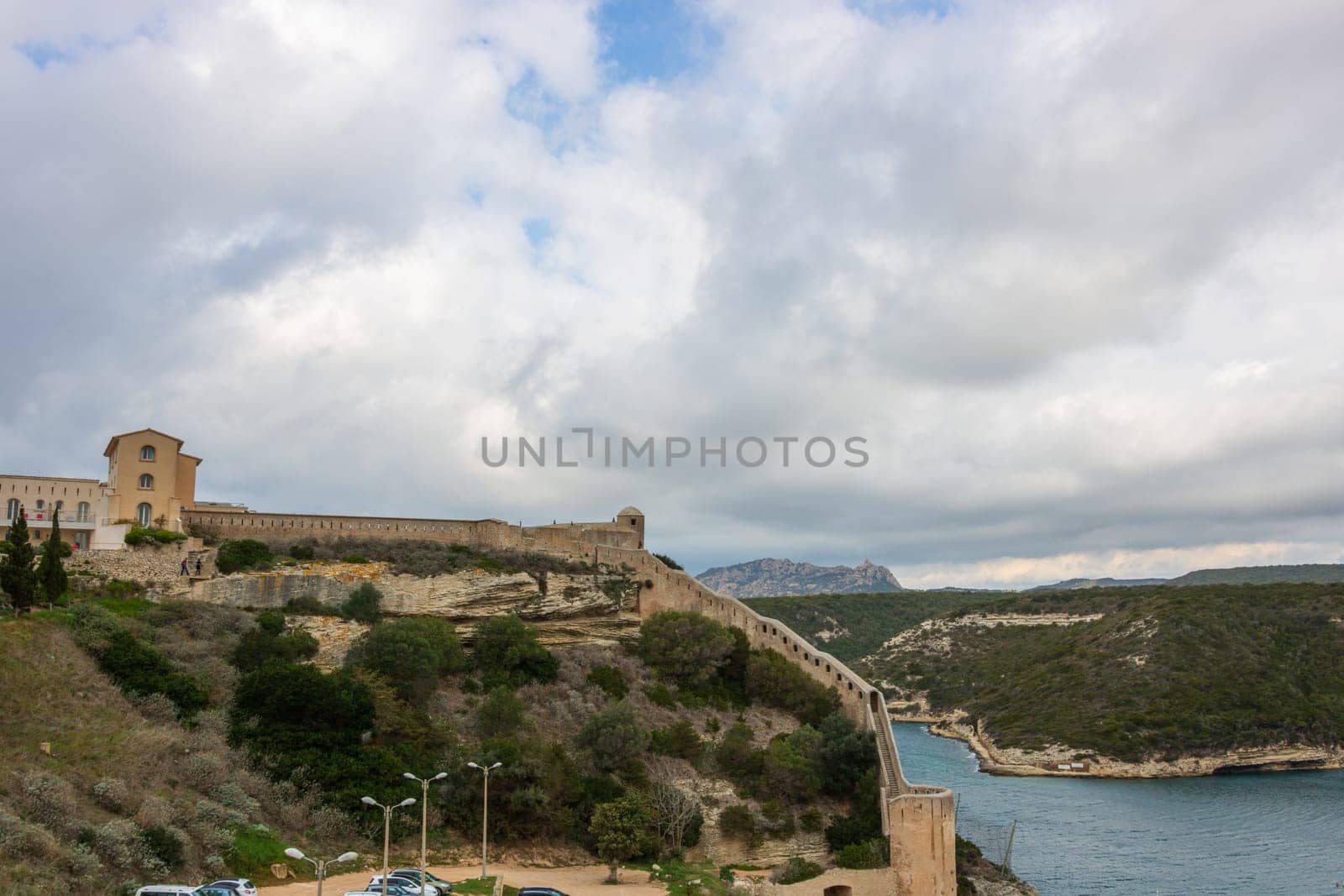 Bonifacio town, medieval citadel in Corsica Island, France