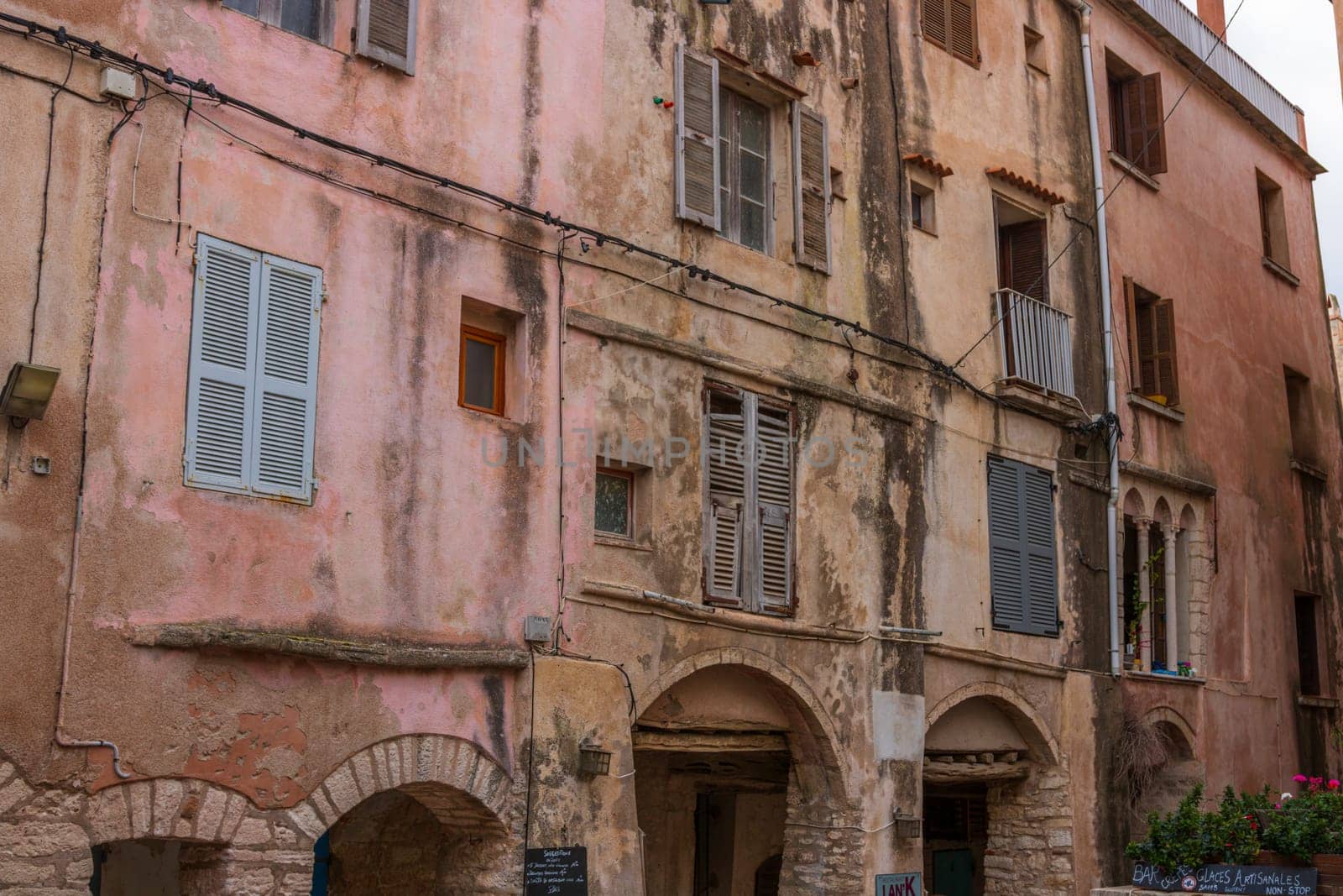 Bonifacio town, medieval citadel in Corsica Island, France