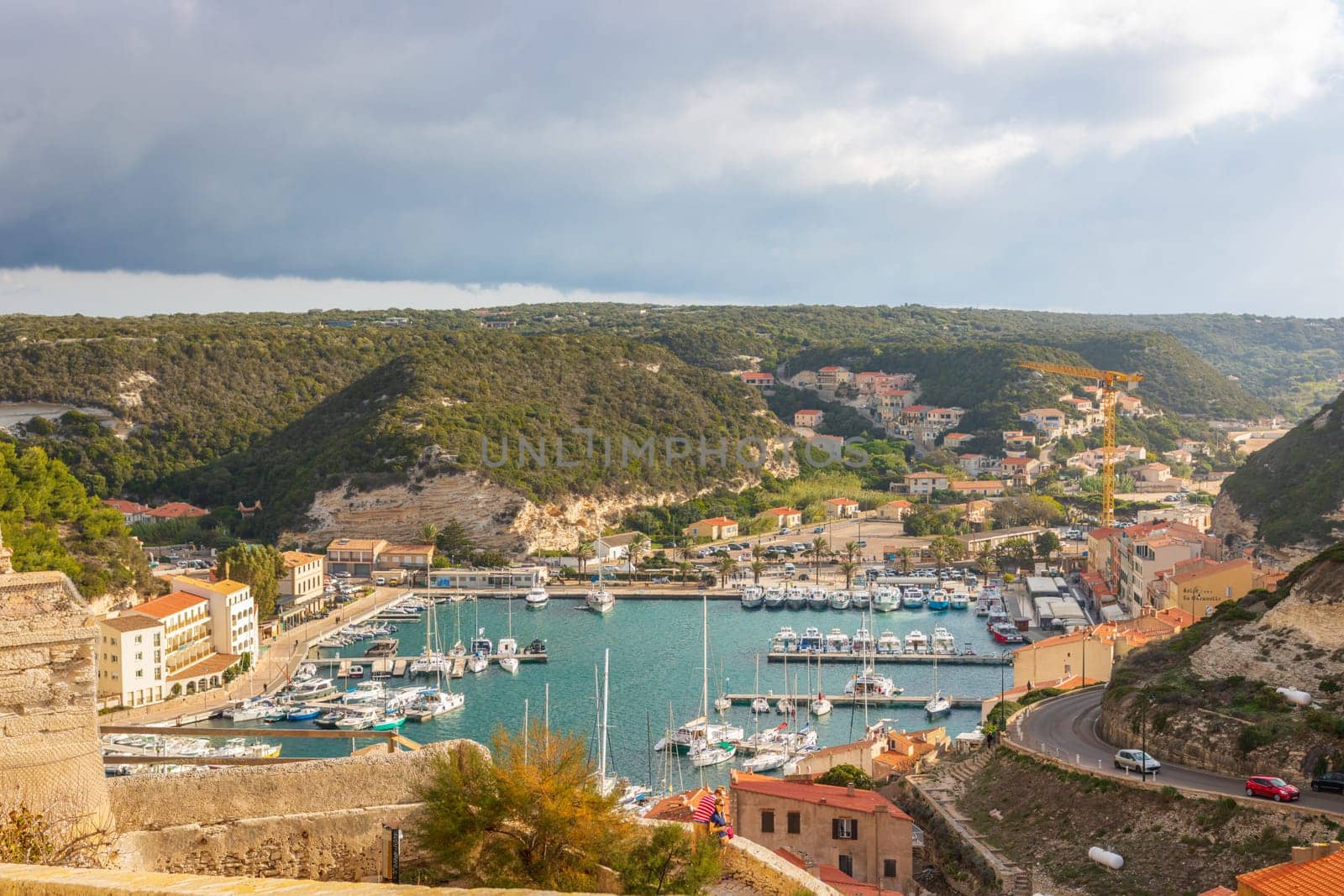 Bonifacio town, medieval citadel in Corsica Island, France