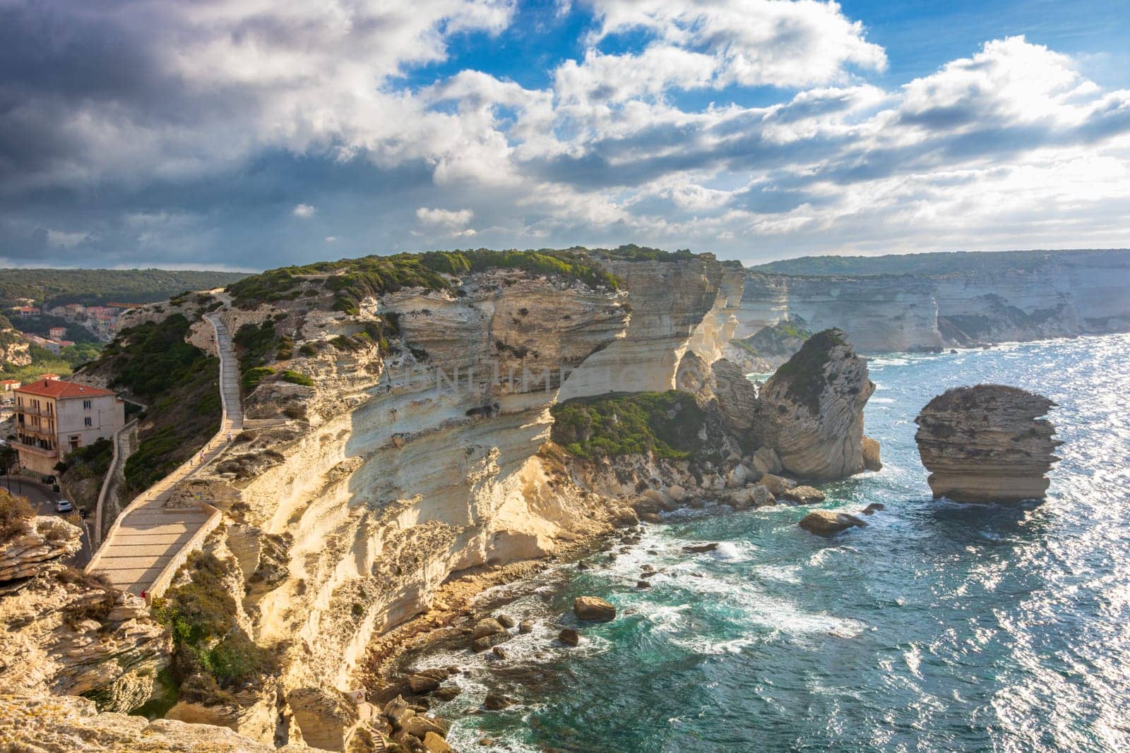 Bonifacio town in Corsica Island, France by vladispas