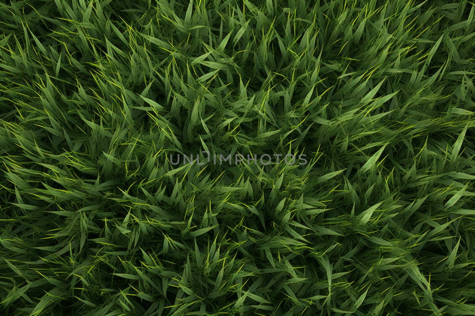Grass green field texture background. Nature soccer pattern. Generate Ai