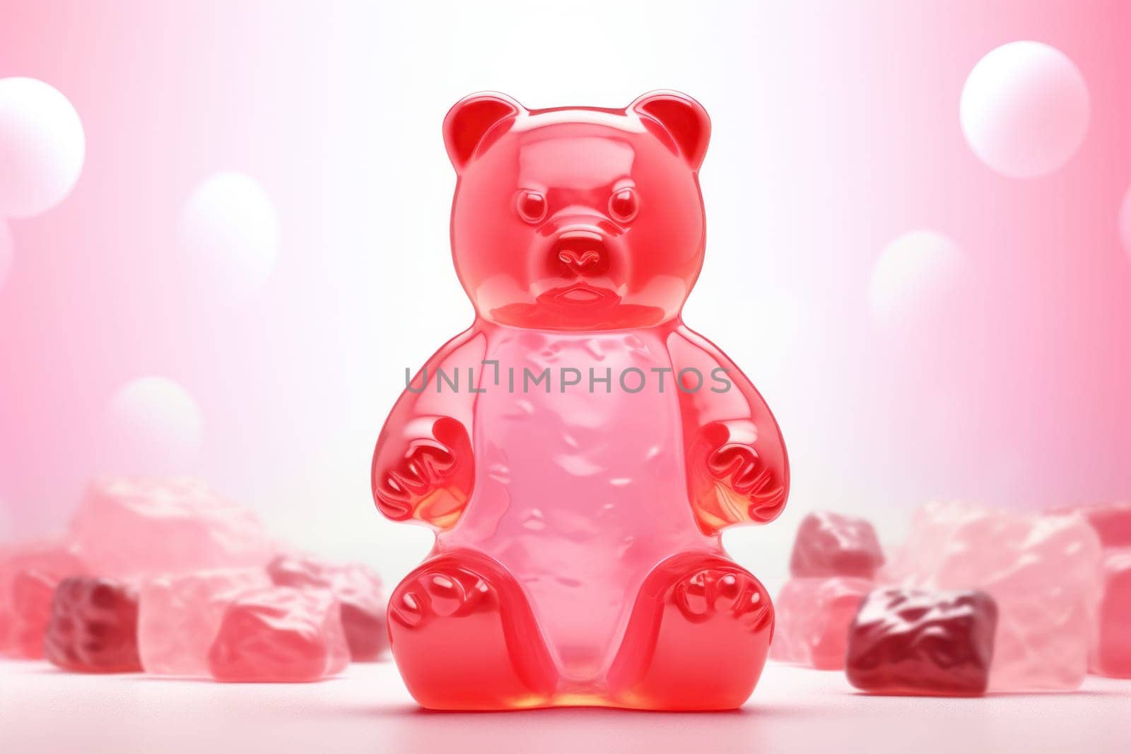 Detailed Jelly bear mockup. Generate Ai by ylivdesign
