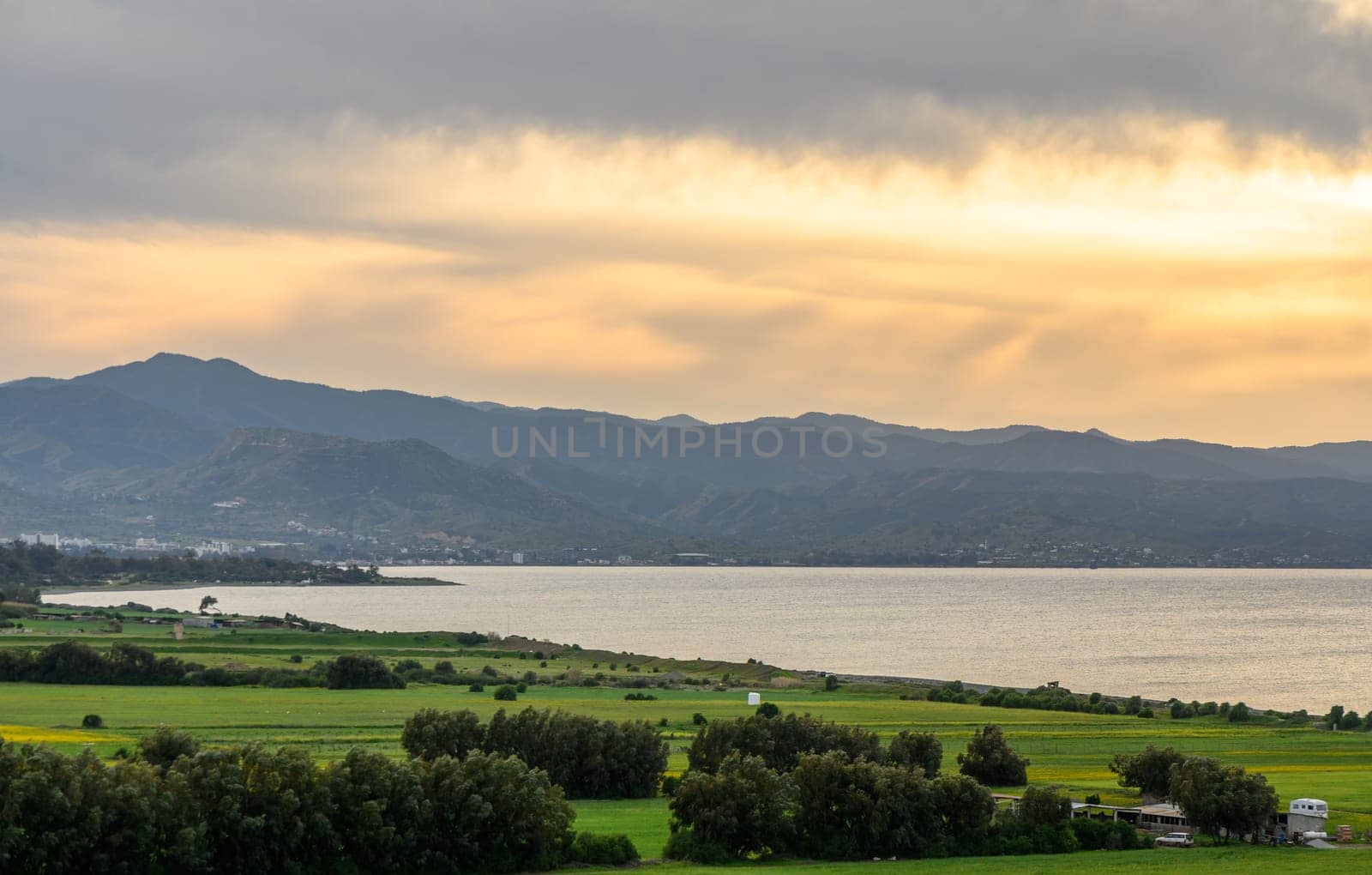 clouds sunset over the mountains and the Mediterranean sea in Cyprus 13