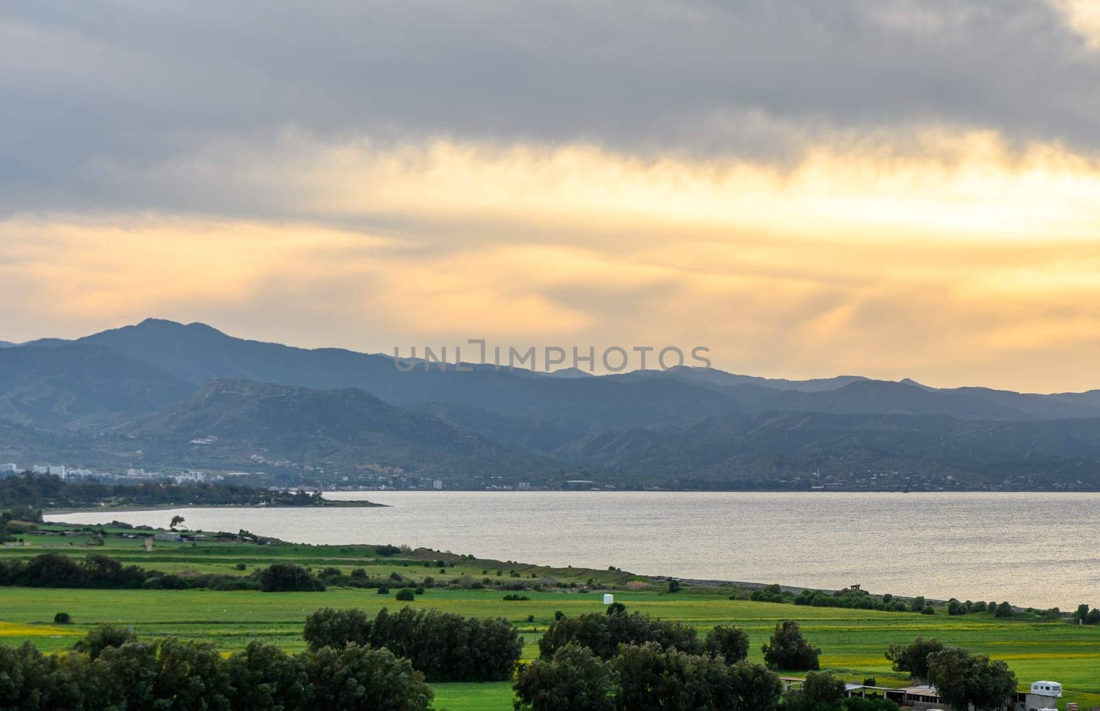 clouds sunset over the mountains and the Mediterranean sea in Cyprus 11