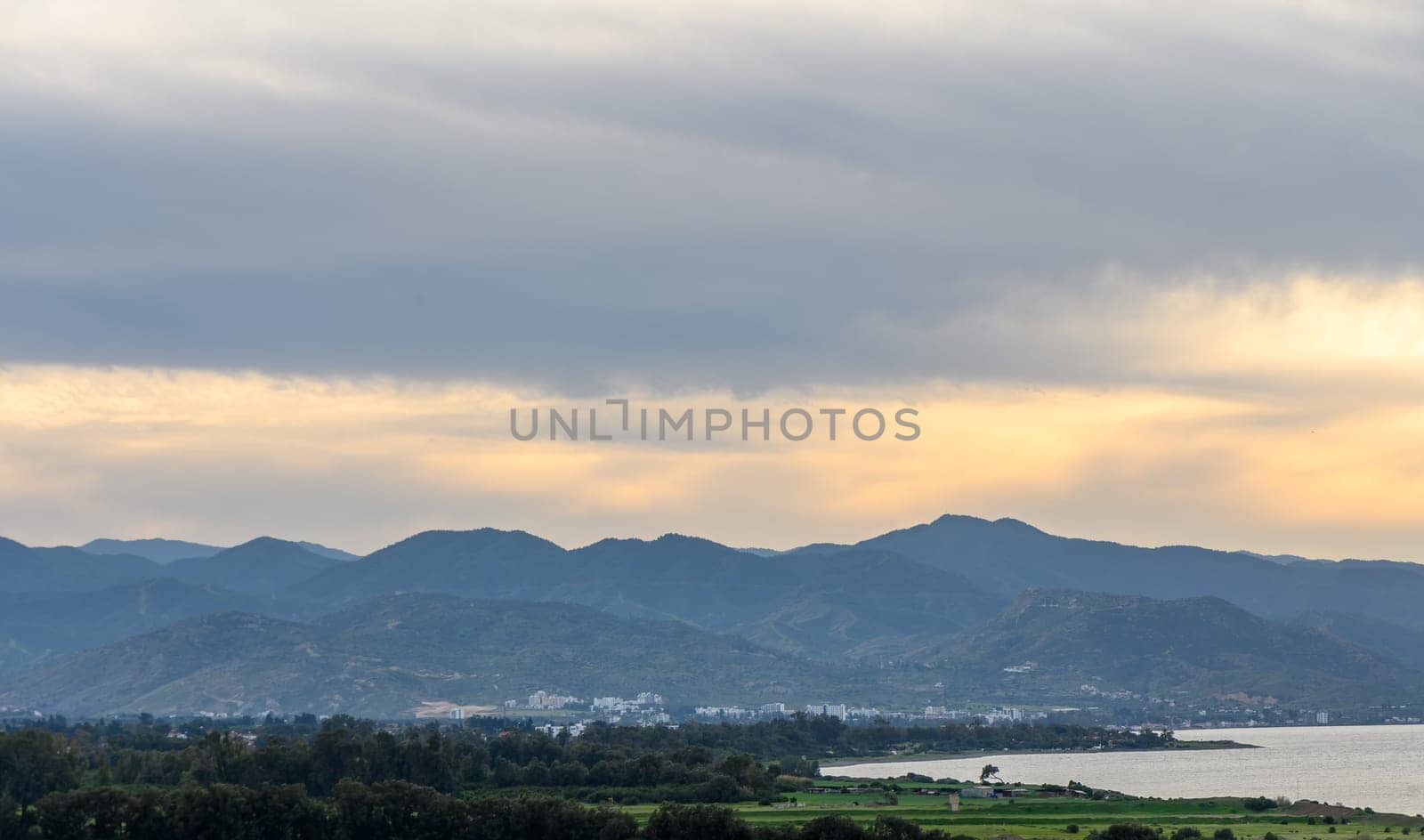 clouds sunset over the mountains and the Mediterranean sea in Cyprus 10