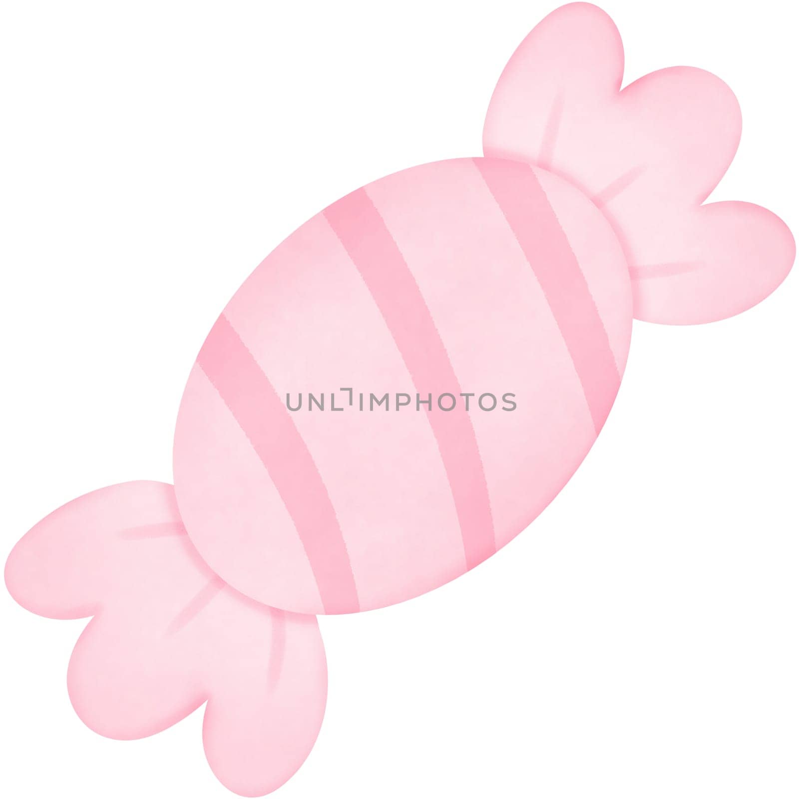 Illustration of a pink candy isolated on a white background by iamnoonmai