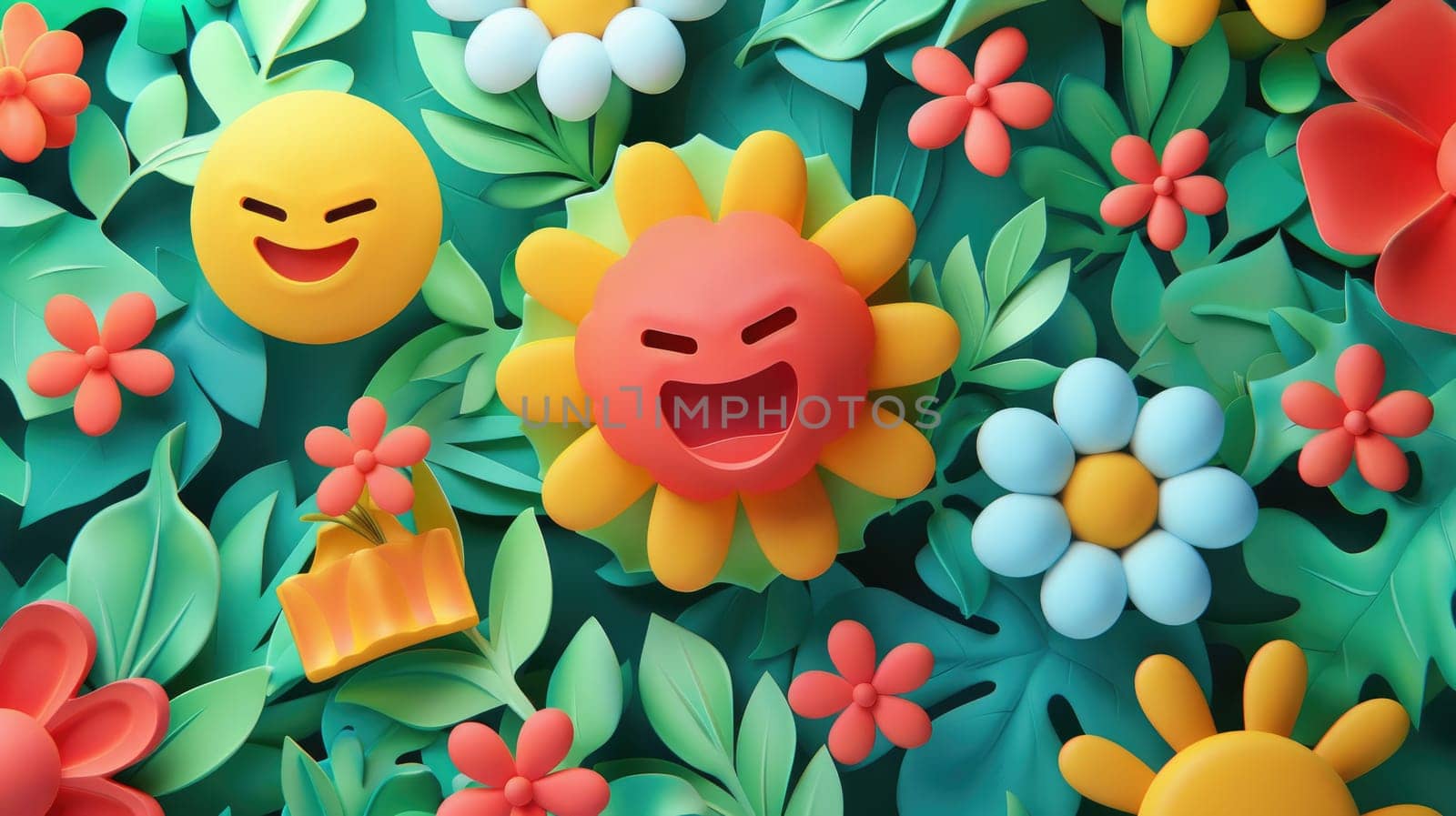 Smiling yellow summer background banners design, Hello Summer poster or banner by nijieimu