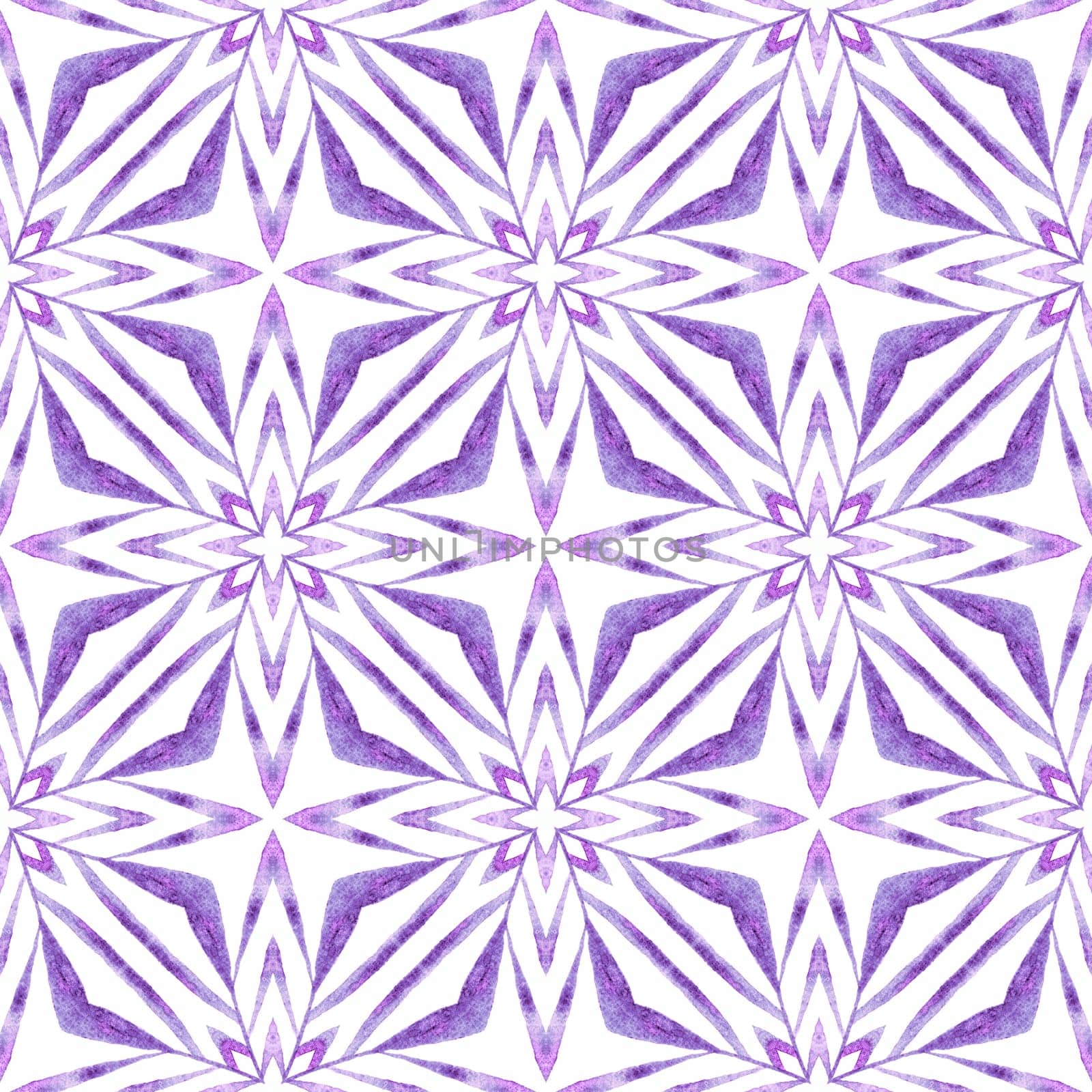 Chevron watercolor pattern. Purple incredible boho chic summer design. Green geometric chevron watercolor border. Textile ready worthy print, swimwear fabric, wallpaper, wrapping.