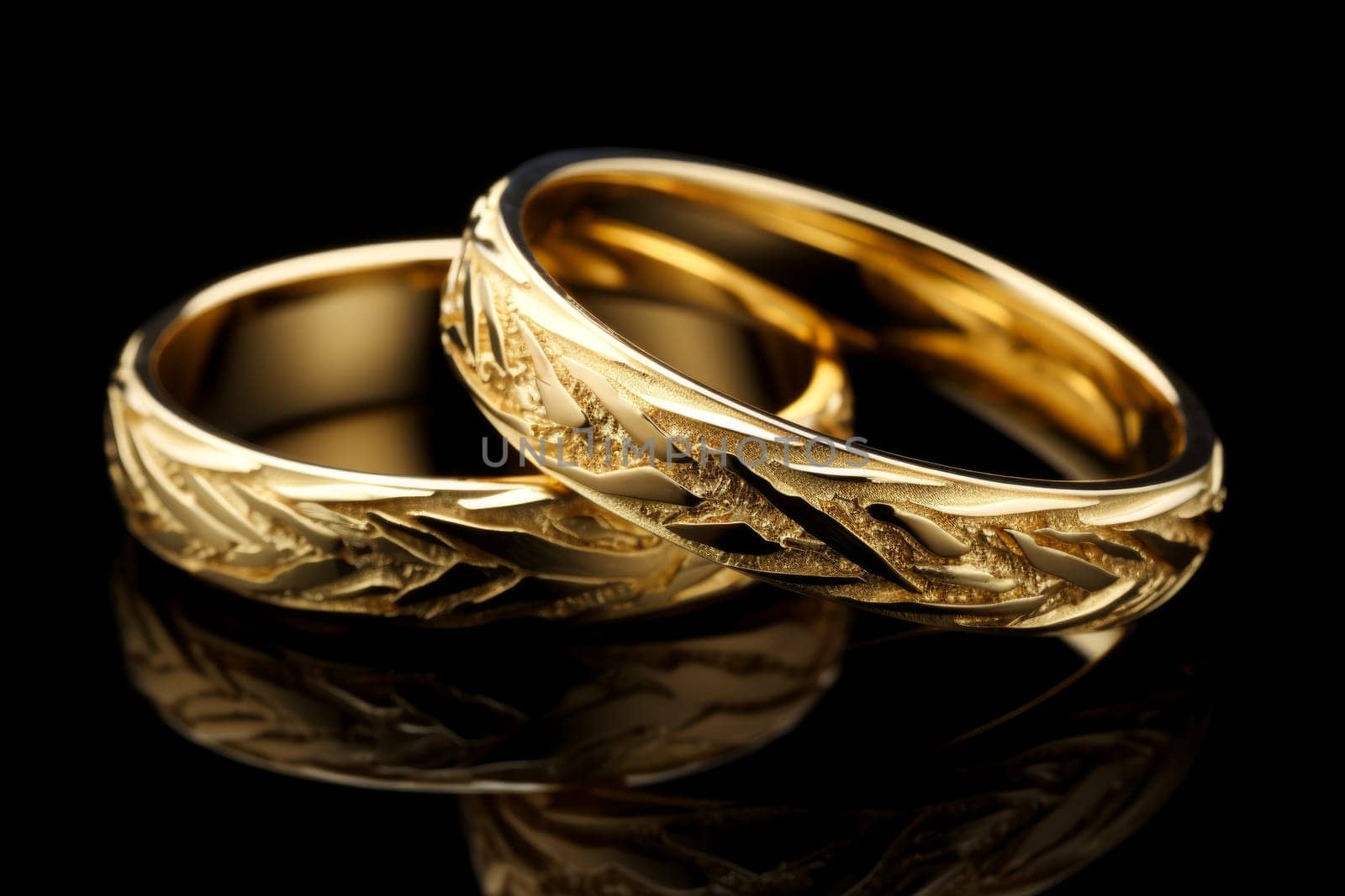 Precious Marry wedding bands. Generate Ai by ylivdesign
