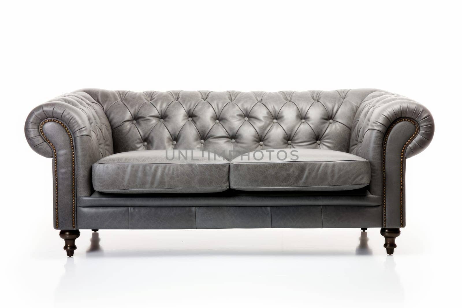 Durable Grey sofa. Generate Ai by ylivdesign