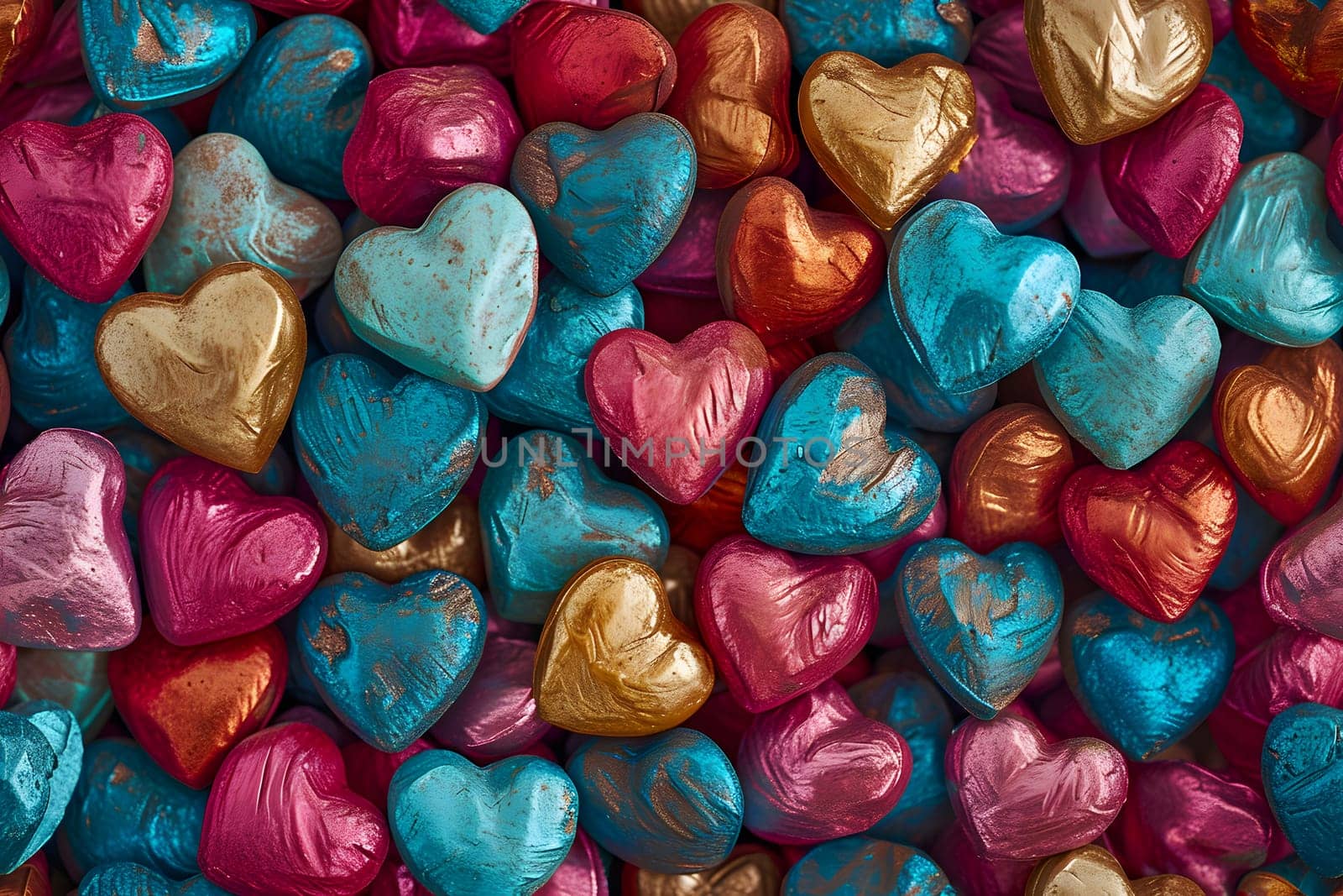 full-frame background of colorful hearts by z1b