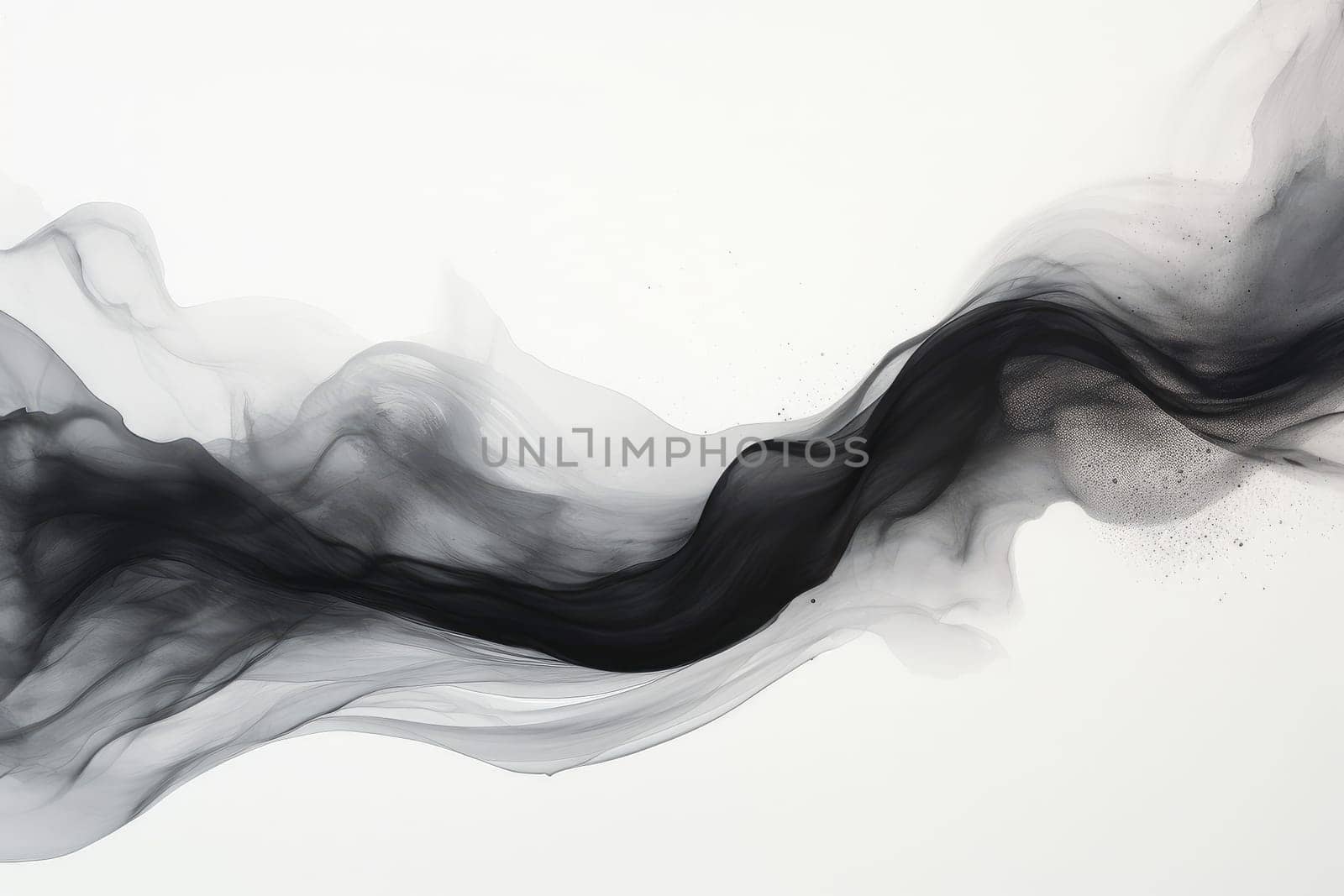 Abstract Ink wave watercolor. Generate Ai by ylivdesign