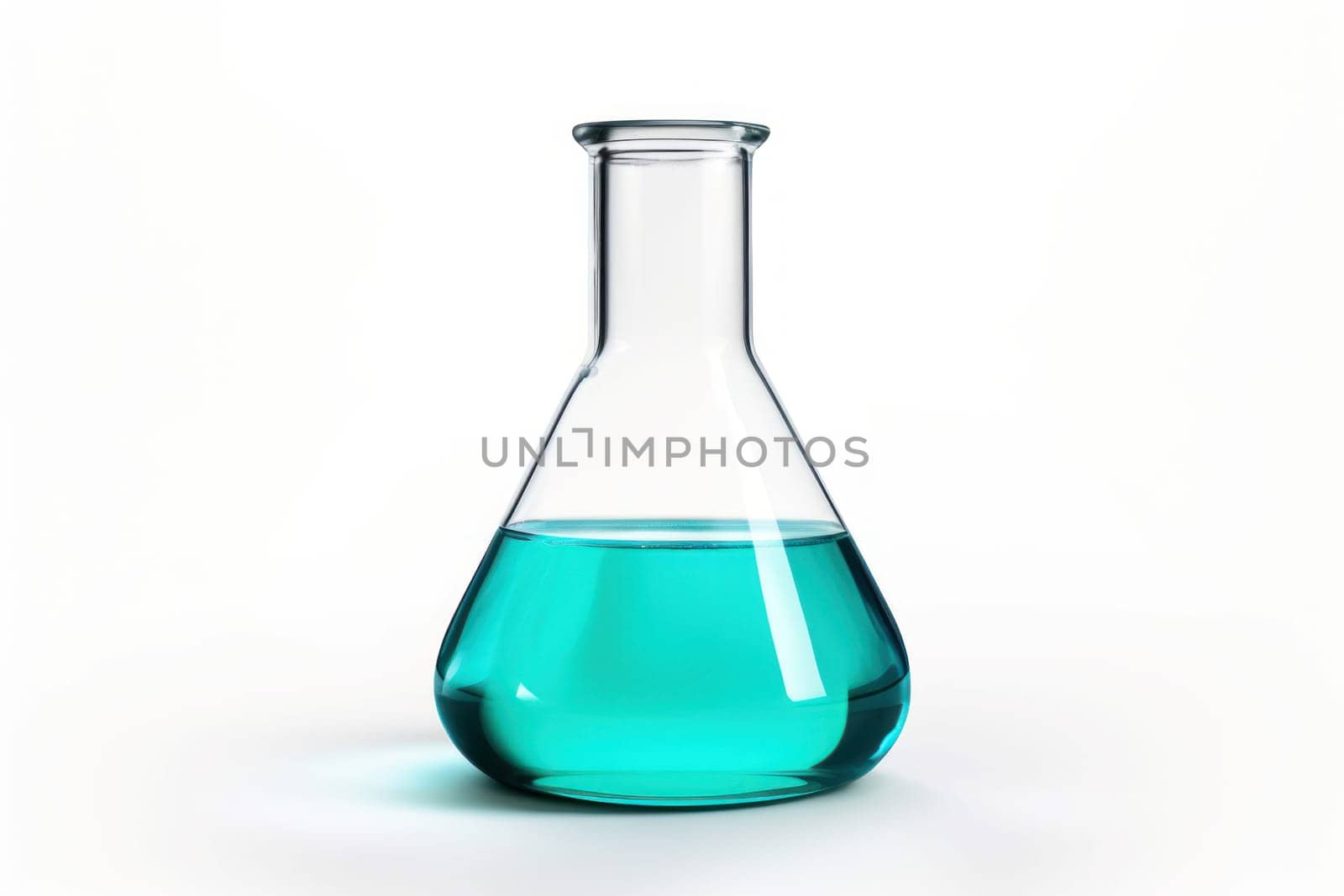 Transparent Laboratory flask. Glass test medical. Generate Ai