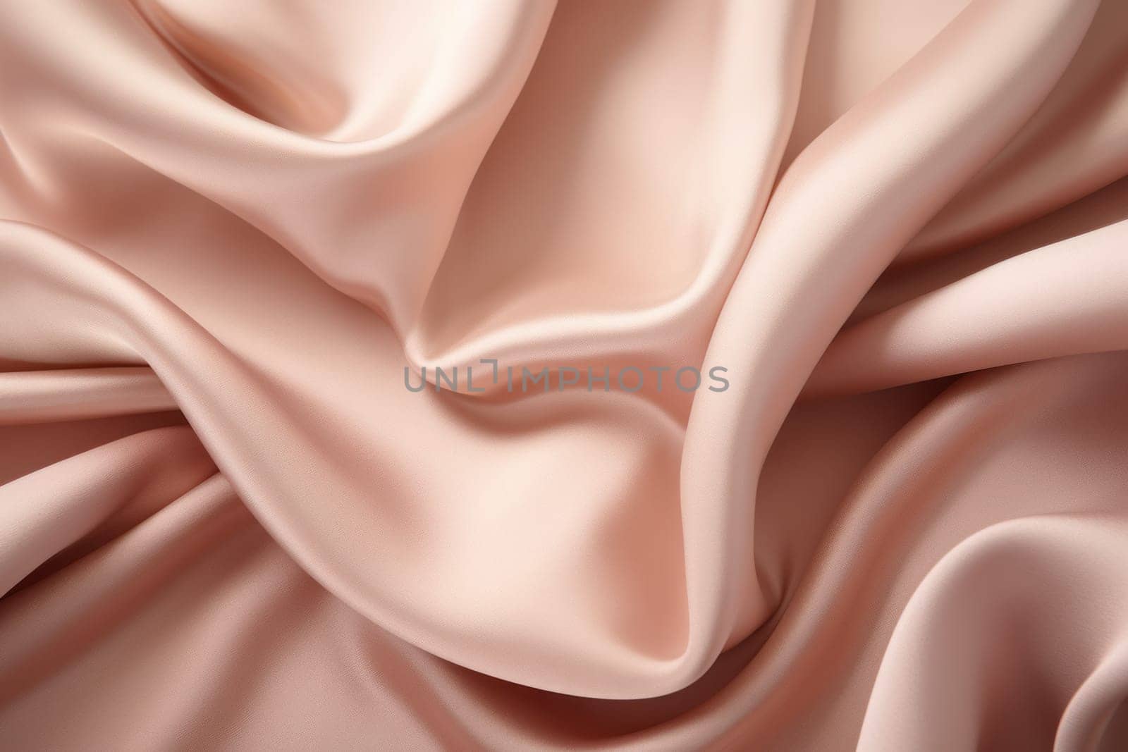 Delicate Pink satin light pale. Decorative fabric. Generate Ai