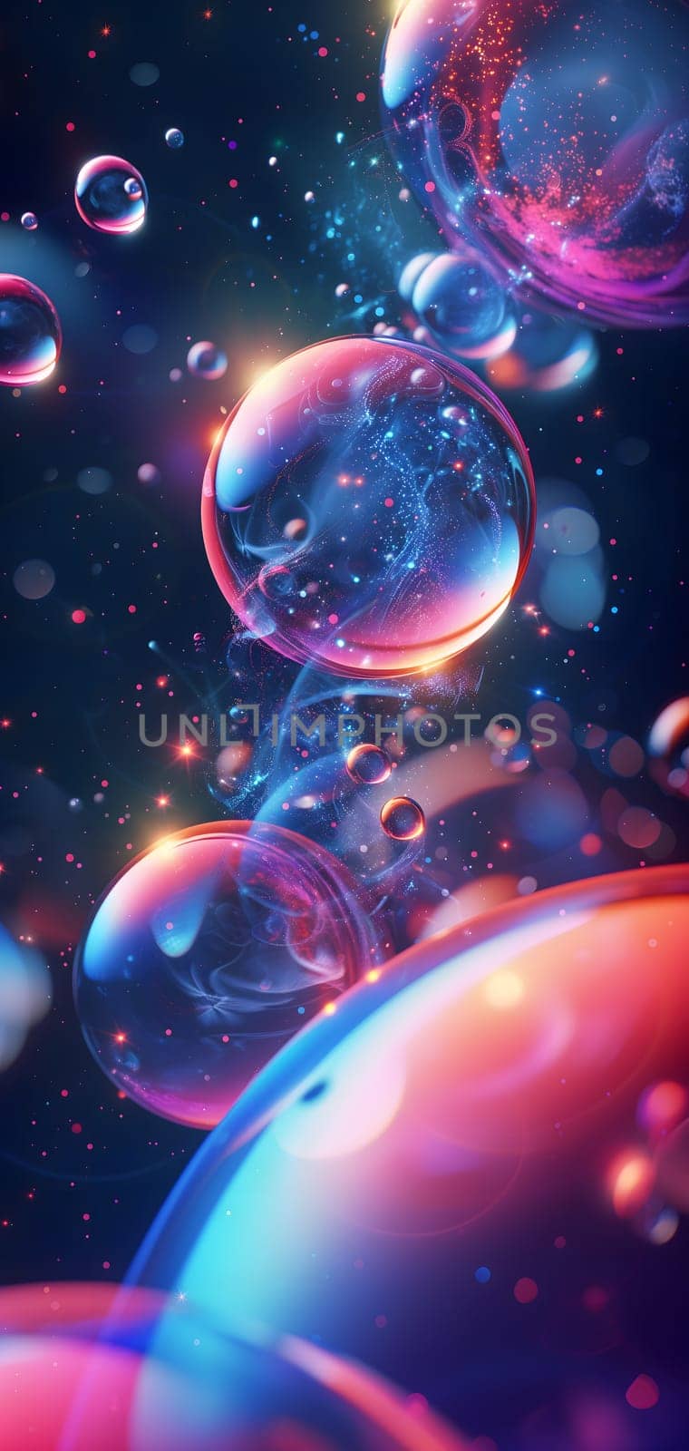 colorful glass bubbles and waves background and wallpaper by z1b