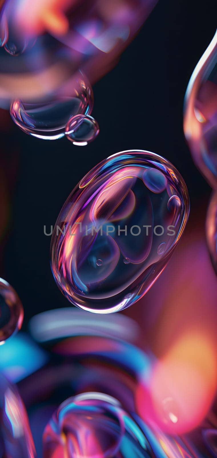 colorful glass bubbles and waves background and wallpaper by z1b