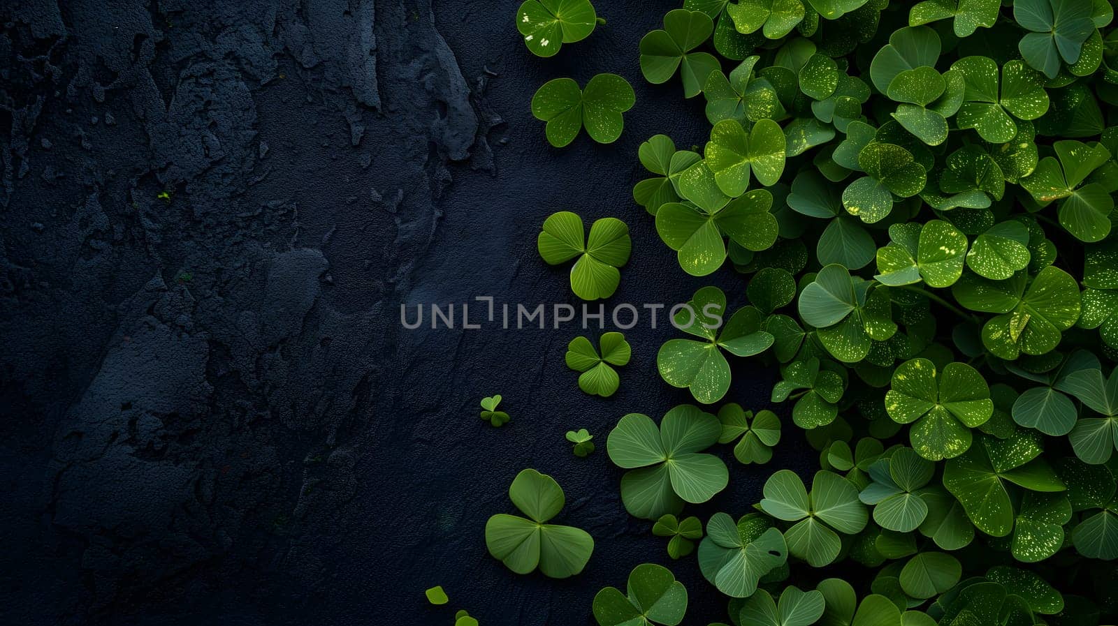 clover with black background for St. Patricks day by z1b