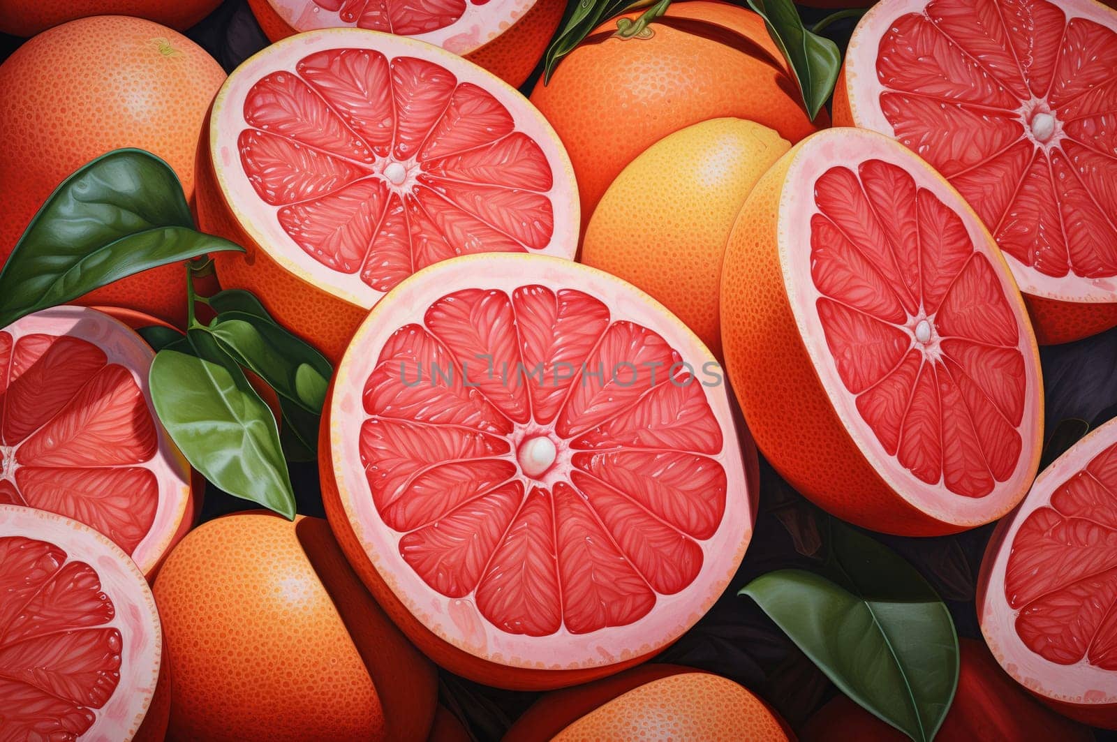 Creative Grapefruit banner. Generate Ai by ylivdesign