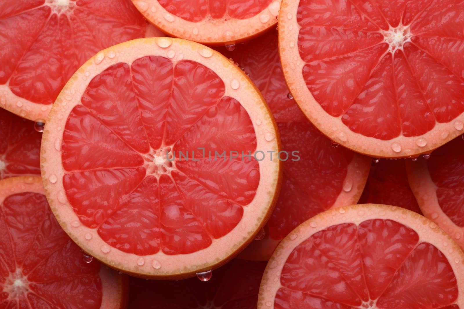 Creative Grapefruit banner. Color water citrus. Generate Ai