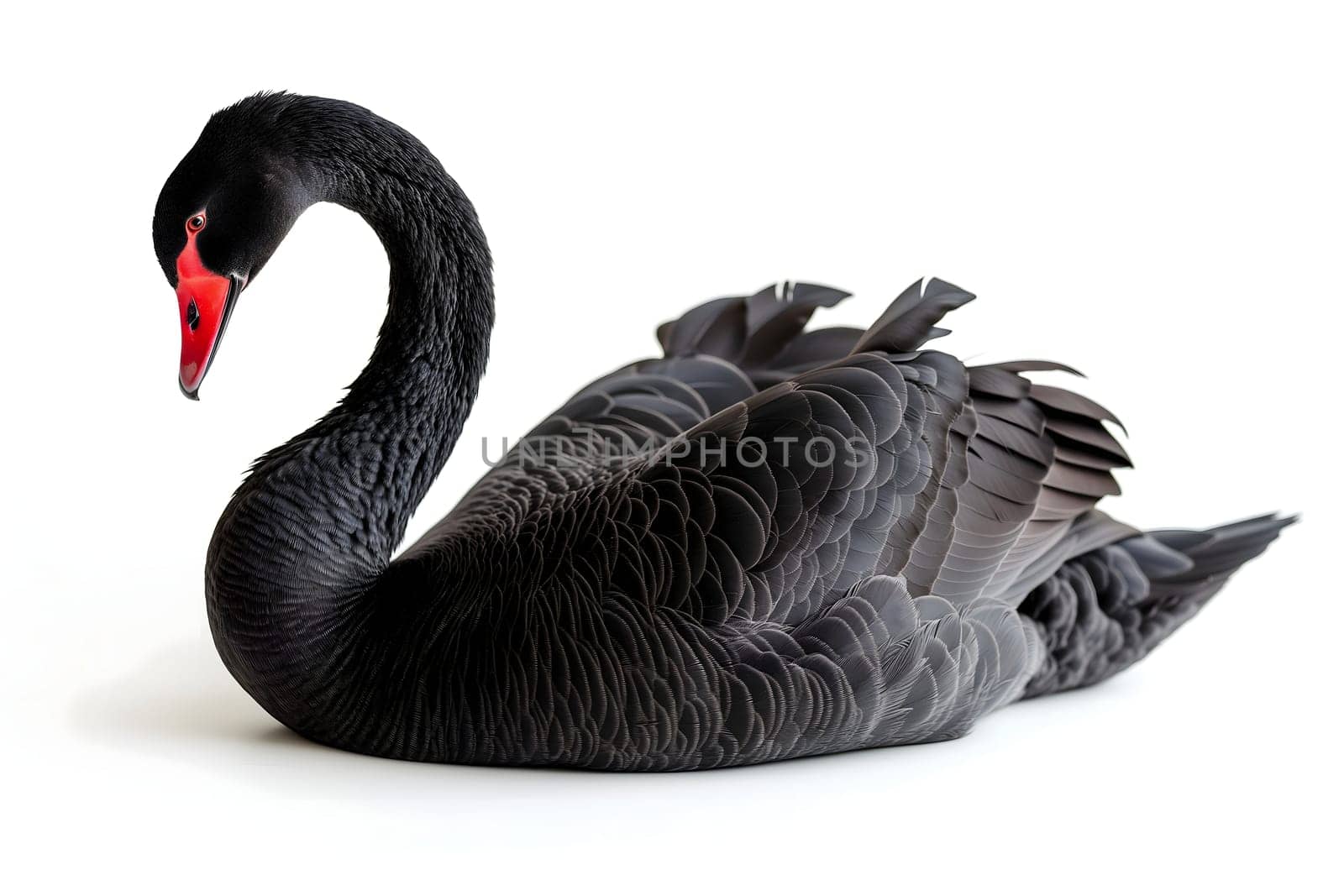 Black swan on white background by z1b