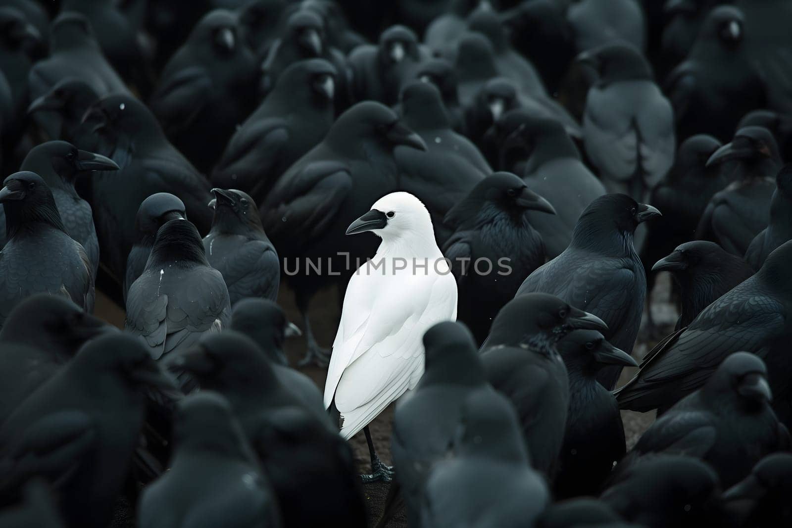 A white crow among many black crows by z1b