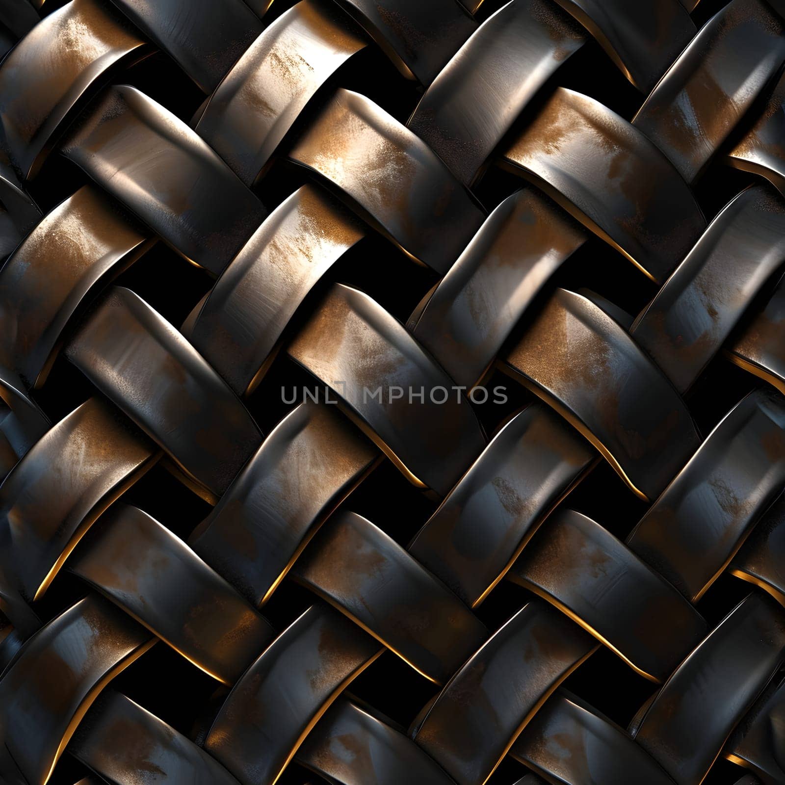 Seamless metal pattern texture. Neural network generated image. Not based on any actual scene or pattern.
