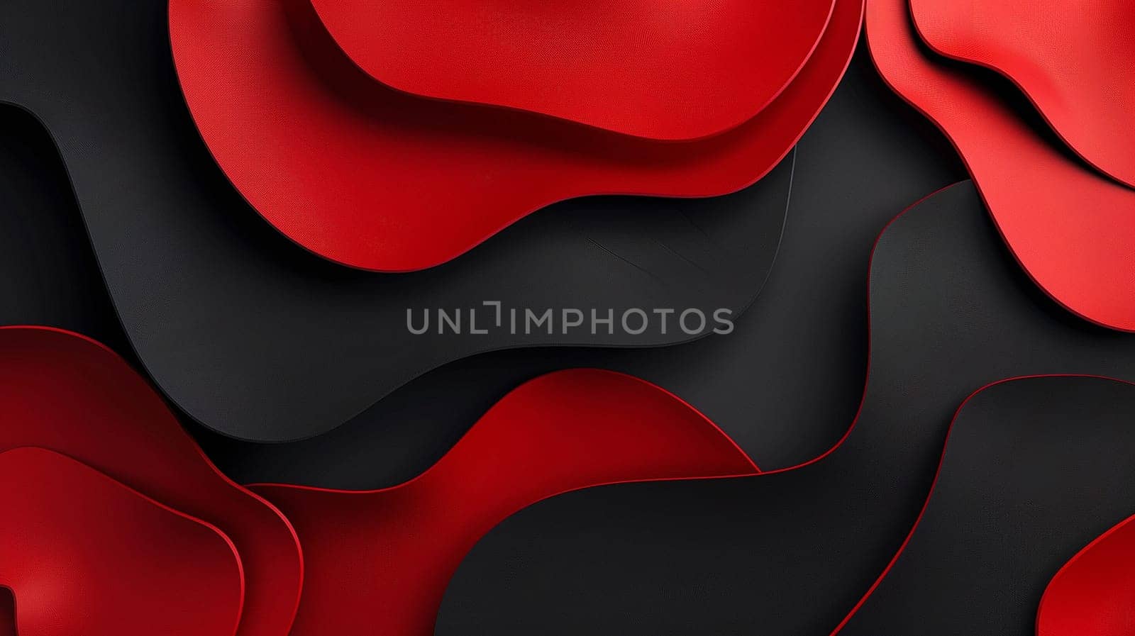 Black and red lines and waves.Professional stock background. High quality illustration