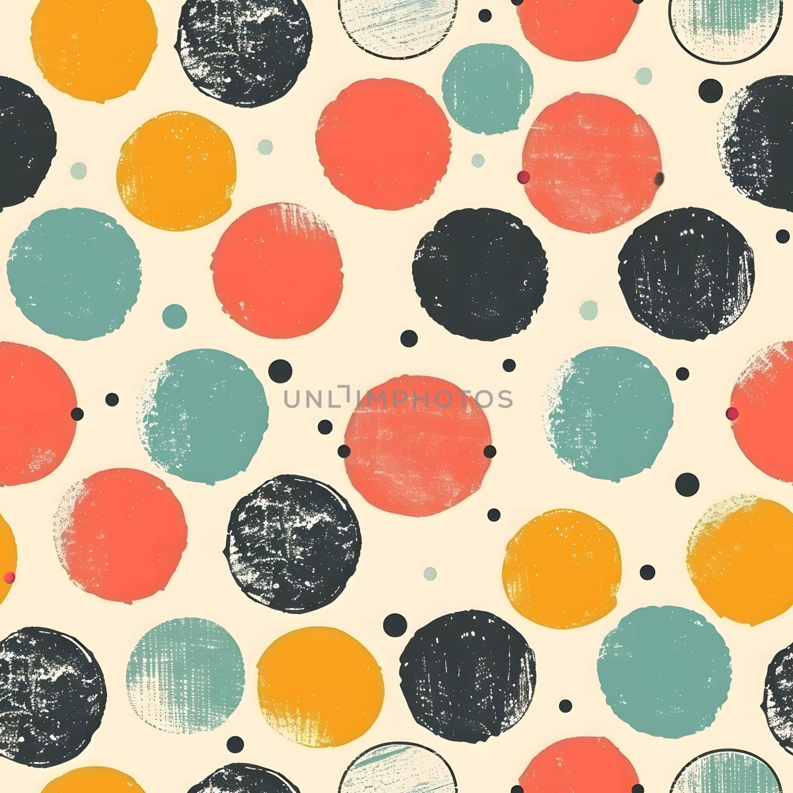 seamless pattern of colorful polka dot by z1b