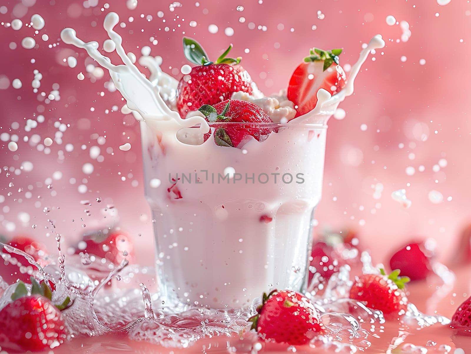 Delicious ayran photography, explosion flavors, studio lighting studio background well-lit vibrant colors, sharp-focus, high-quality, artistic