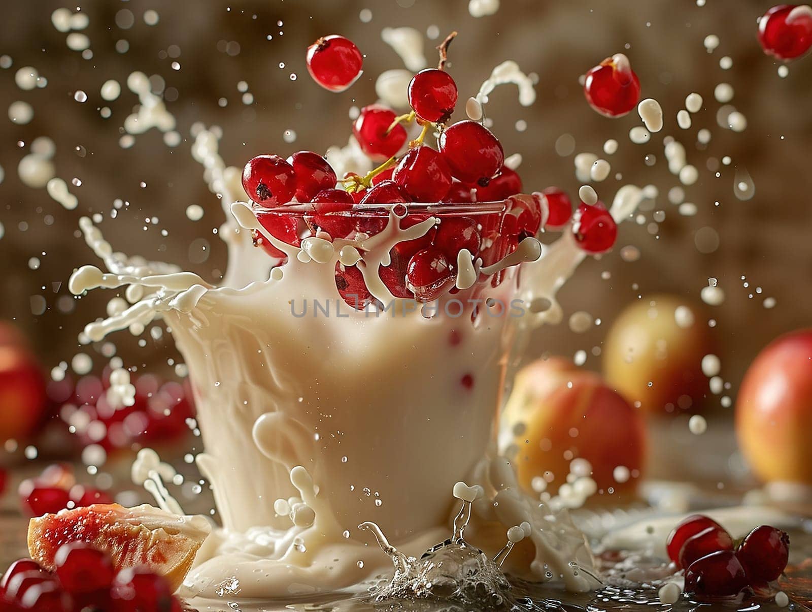 Delicious ayran photography, explosion flavors, studio lighting studio background well-lit vibrant colors, sharp-focus, high-quality, artistic