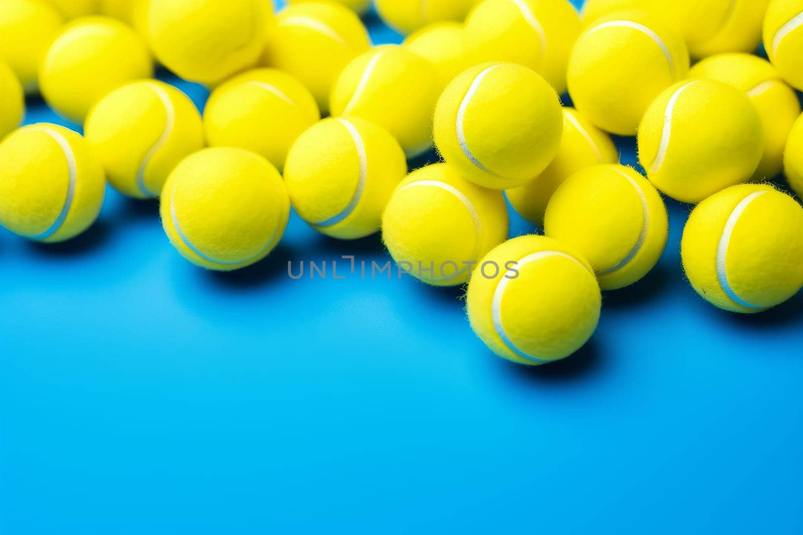 Colorful Tennis ball banner. Generate Ai by ylivdesign